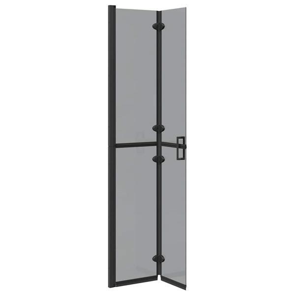 Grote foto vidaxl inloopdouchewand zwart 90 x 6.5 x 190 cm huis en inrichting complete badkamers