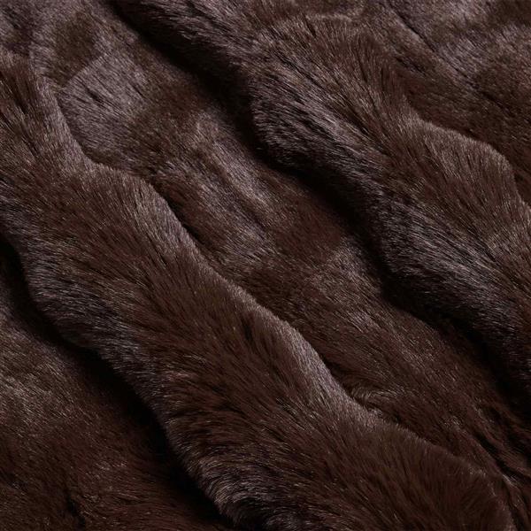 Grote foto vidaxl neppels konijnenbont deken olite kameel 240 x 270 cm polyester huis en inrichting bedden