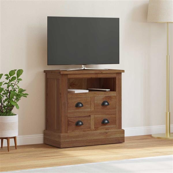 Grote foto vidaxl opbergkast met lade naturel 60 x 30 x 60 cm massief teakhout kinderen en baby complete kinderkamers