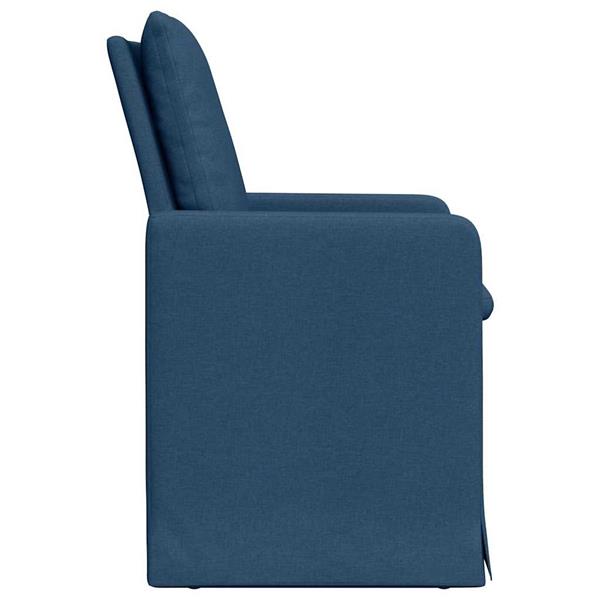 Grote foto vidaxl eettafelstoelen 2 pcs blauw 57 x 67 x 98 cm stof huis en inrichting stoelen