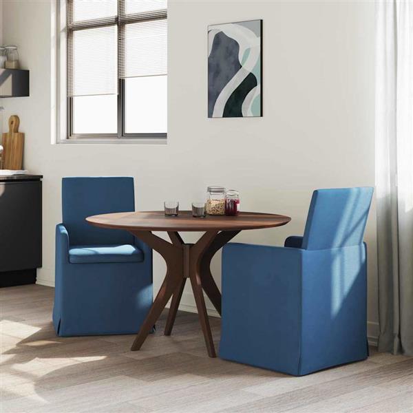 Grote foto vidaxl eettafelstoelen 2 pcs blauw 57 x 67 x 95 cm stof huis en inrichting stoelen