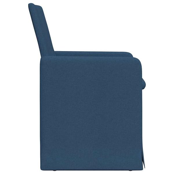 Grote foto vidaxl eettafelstoelen 2 pcs blauw 57 x 67 x 95 cm stof huis en inrichting stoelen