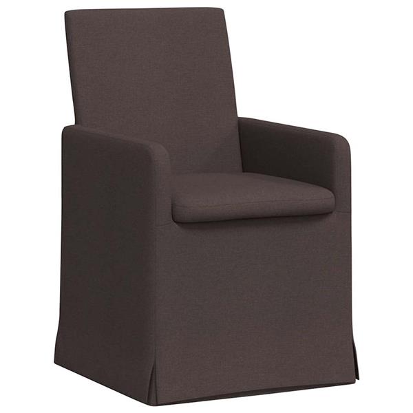 Grote foto vidaxl eettafelstoelen 2 pcs donkerbruin 57 x 67 x 95 cm stof huis en inrichting stoelen