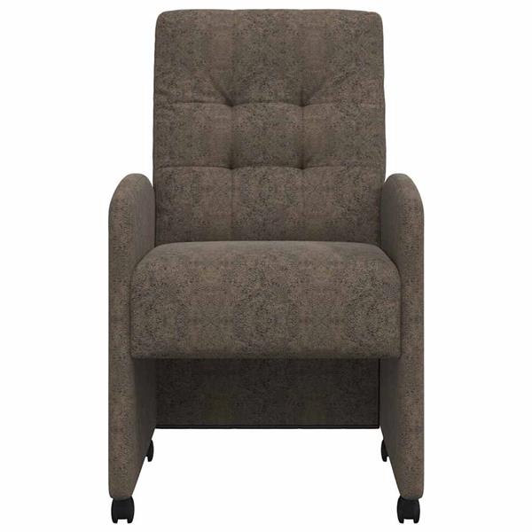 Grote foto vidaxl dining stoelen met wielen 2 pcs donkergrijs 58 x 67 x 97 cm huis en inrichting stoelen