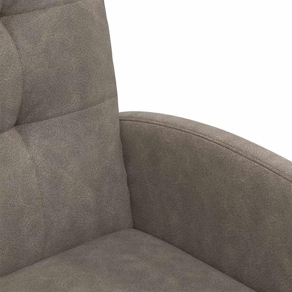 Grote foto vidaxl dining stoelen met wielen 2 pcs grijs 58 x 67 x 97 cm kunstleer huis en inrichting stoelen