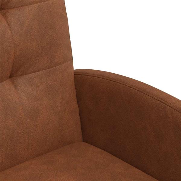 Grote foto vidaxl dining stoelen met wielen 2 pcs bruin 58 x 67 x 97 cm kunstleer huis en inrichting stoelen