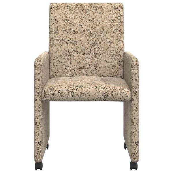 Grote foto vidaxl dining stoelen met wielen 2 pcs lichtgrijs 57 x 66 x 94 cm huis en inrichting stoelen