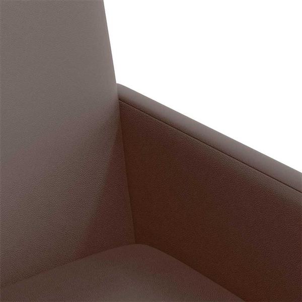 Grote foto vidaxl dining stoelen met wielen 2 pcs bruin 57 x 66 x 94 cm kunstleer huis en inrichting stoelen