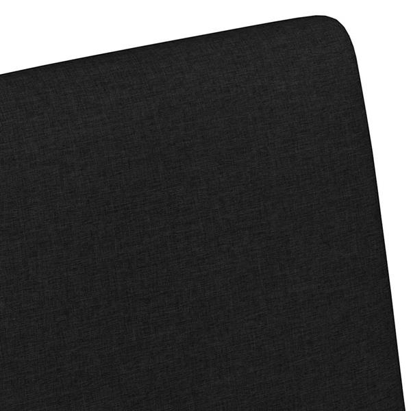 Grote foto vidaxl dining stoelen met wielen 2 pcs zwart 57 x 66 x 94 cm stof huis en inrichting stoelen