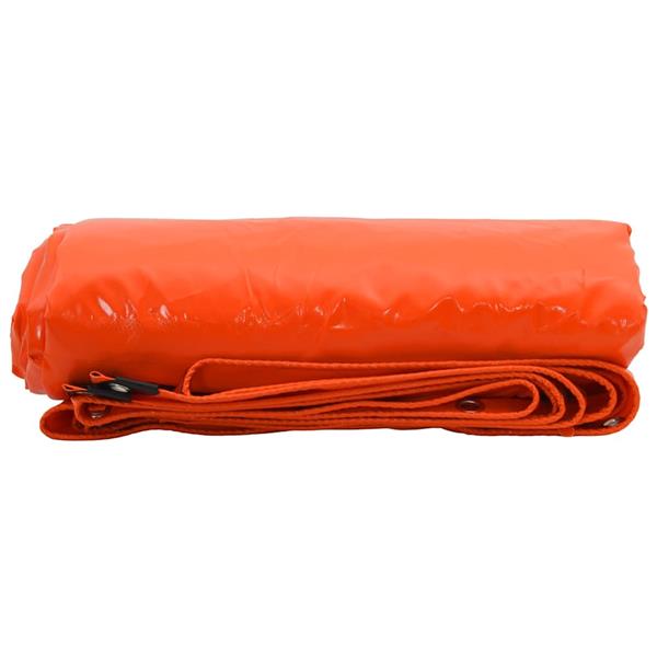 Grote foto vidaxl zeil 650g m oranje 2 5 x 3 5 m canvas met pvc coating doe het zelf en verbouw materialen en producten