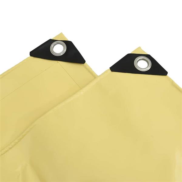 Grote foto vidaxl zeil 650g m beige 6 x 8 m canvas met pvc coating doe het zelf en verbouw materialen en producten