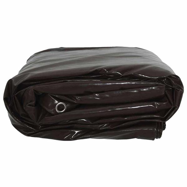 Grote foto vidaxl zeil 650g m bruin 3 5 x 5 m canvas met pvc coating doe het zelf en verbouw materialen en producten