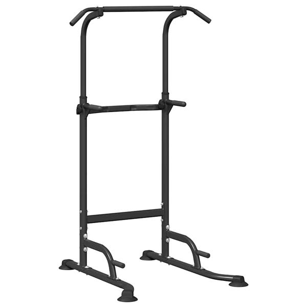 Grote foto vidaxl kracht toren dip station zwart 102 x 95 x 210 cm sport en fitness fitness