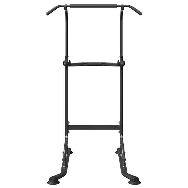 Grote foto vidaxl kracht toren dip station zwart 102 x 95 x 210 cm sport en fitness fitness