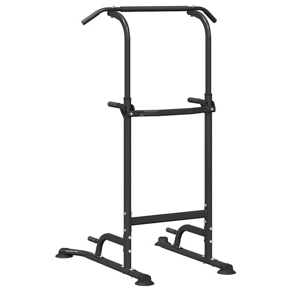 Grote foto vidaxl kracht toren dip station zwart 102 x 95 x 210 cm sport en fitness fitness