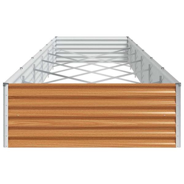 Grote foto vidaxl verhoogde plantenbak 582 x 100 x 36 cm gegalvaniseerd staal tuin en terras overige tuin en terras