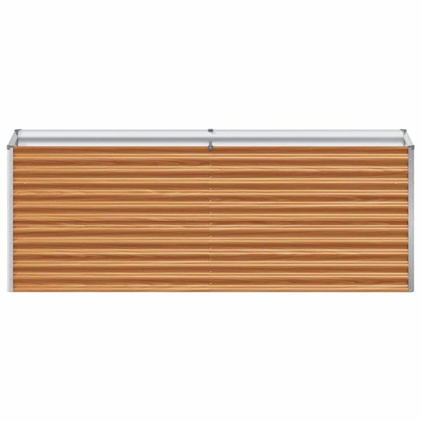 Grote foto vidaxl verhoogde plantenbak 195 x 50 x 68 cm gegalvaniseerd staal tuin en terras overige tuin en terras