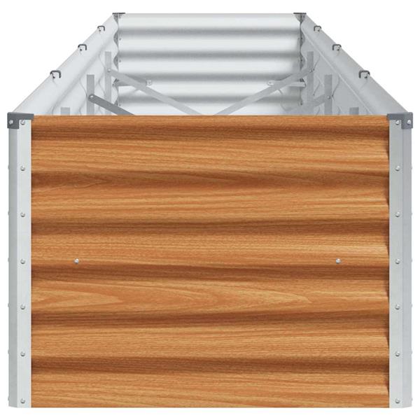 Grote foto vidaxl verhoogde plantenbak 390 x 50 x 36 cm gegalvaniseerd staal tuin en terras overige tuin en terras