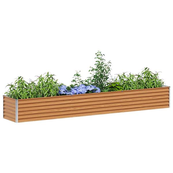 Grote foto vidaxl verhoogde plantenbak 290 x 50 x 36 cm gegalvaniseerd staal tuin en terras overige tuin en terras
