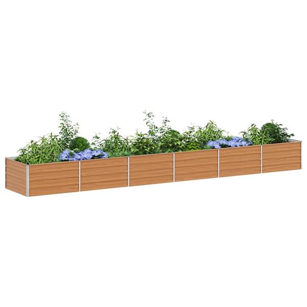 Grote foto vidaxl verhoogde plantenbak licht bruin 480 x 80 x 45 cm tuin en terras overige tuin en terras