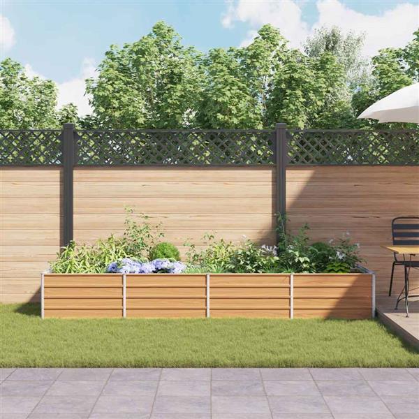 Grote foto vidaxl verhoogde plantenbak licht bruin 320 x 80 x 45 cm tuin en terras overige tuin en terras