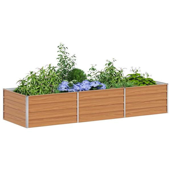Grote foto vidaxl verhoogde plantenbak licht bruin 240 x 80 x 45 cm tuin en terras overige tuin en terras