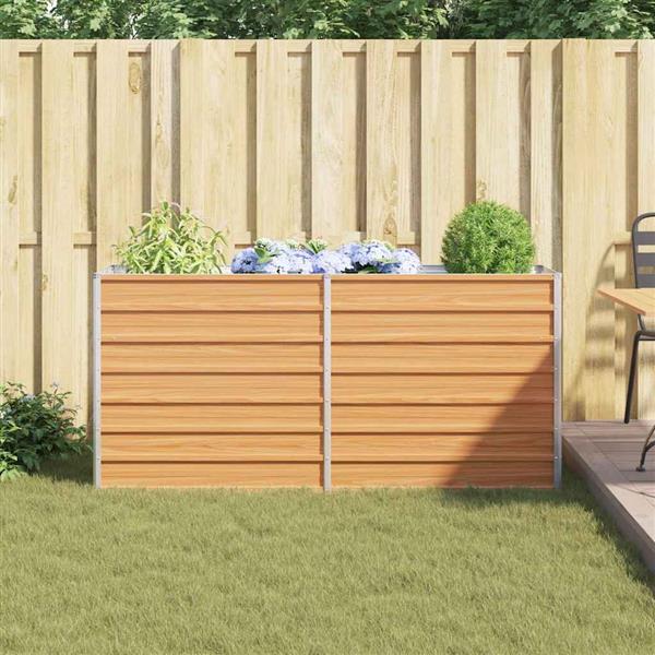 Grote foto vidaxl verhoogde plantenbak licht bruin 160 x 40 x 77 cm tuin en terras overige tuin en terras