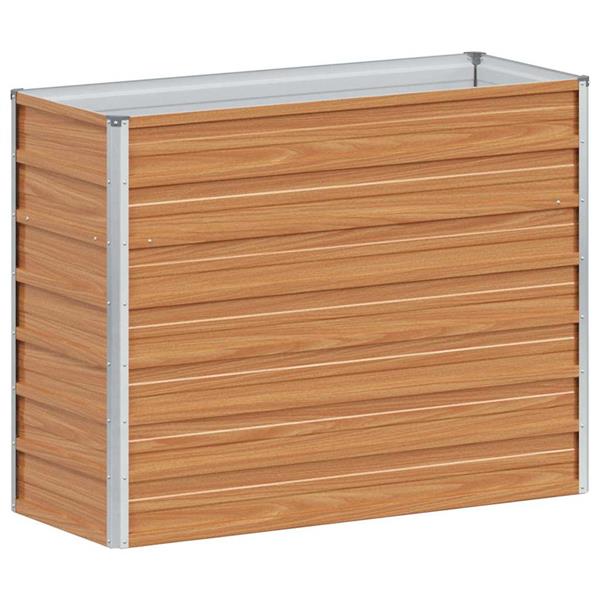 Grote foto vidaxl verhoogde plantenbak licht bruin 100 x 40 x 77 cm tuin en terras overige tuin en terras