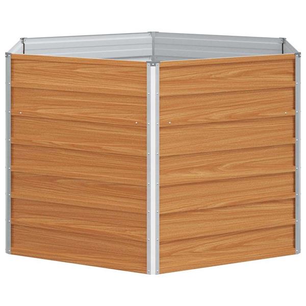 Grote foto vidaxl verhoogd tuinbed licht bruin 129 x 129 x 77 cm tuin en terras overige tuin en terras