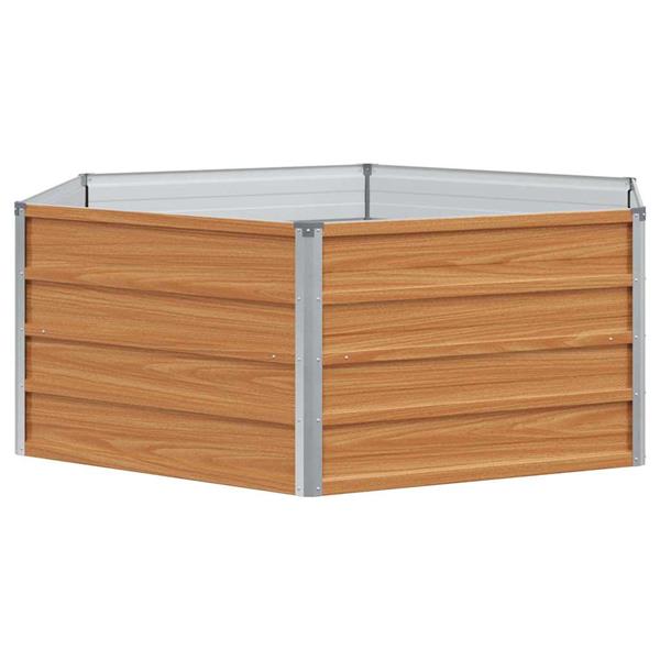 Grote foto vidaxl verhoogd tuinbed hout uiterlijk 129 x 129 x 45 cm tuin en terras overige tuin en terras