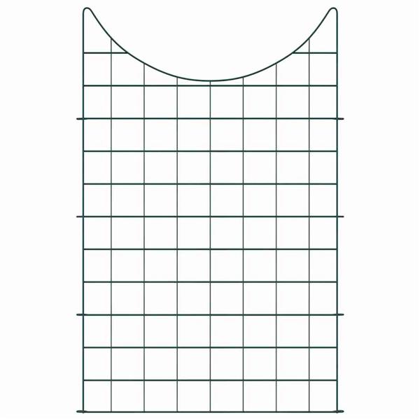 Grote foto vidaxl vijverhekken set 8 pcs groen 50 x 80 cm staal tuin en terras hekken en schuttingen