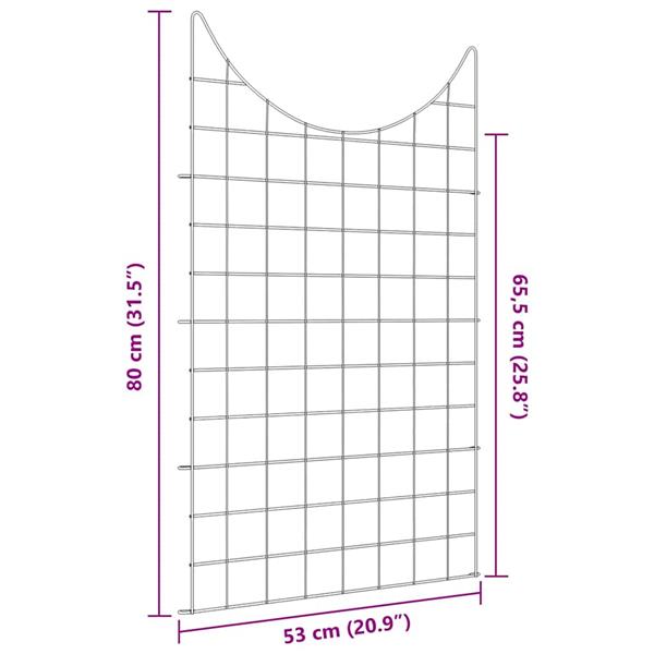 Grote foto vidaxl vijverhekken set 8 pcs groen 50 x 80 cm staal tuin en terras hekken en schuttingen