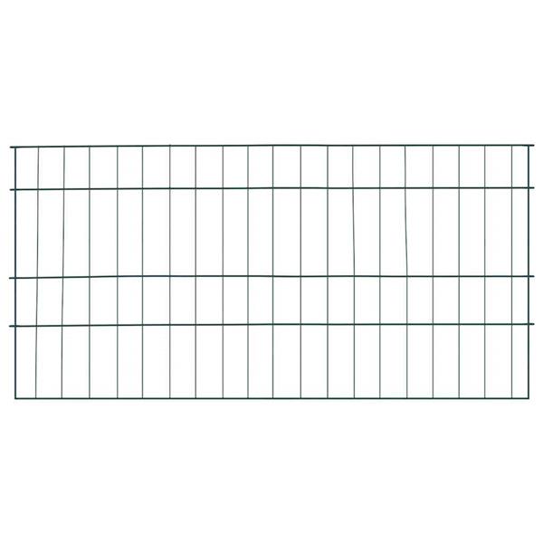 Grote foto vidaxl vijverhekken set 5 pcs groen 100 x 50 cm staal tuin en terras hekken en schuttingen