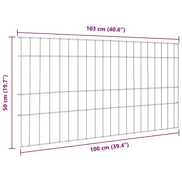 Grote foto vidaxl vijverhekken set 5 pcs groen 100 x 50 cm staal tuin en terras hekken en schuttingen