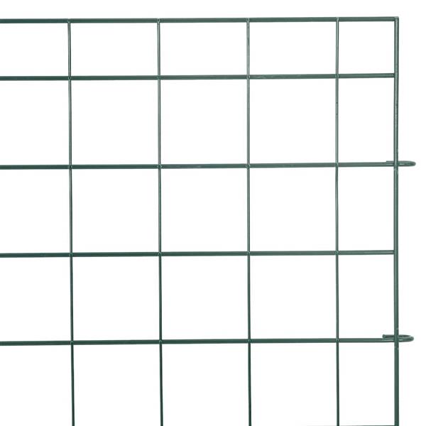Grote foto vidaxl vijverhekken set 5 pcs groen 100 x 50 cm staal tuin en terras hekken en schuttingen