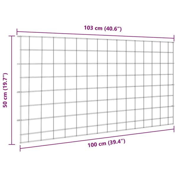 Grote foto vidaxl vijverhekken set 5 pcs groen 100 x 50 cm staal tuin en terras hekken en schuttingen
