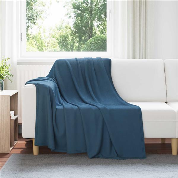 Grote foto vidaxl kleden 24 pcs marineblauw 200 x 150 cm fleece huis en inrichting bedden