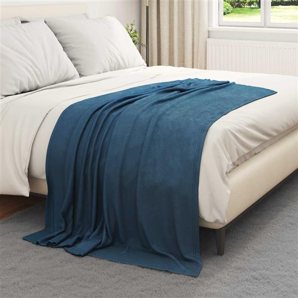 Grote foto vidaxl kleden 24 pcs marineblauw 170 x 130 cm fleece huis en inrichting bedden