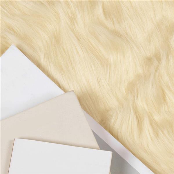 Grote foto vidaxl nep schapenvacht tapijt tafalla cr me 240 x 240 cm polyester huis en inrichting vloerbedekking en kleden