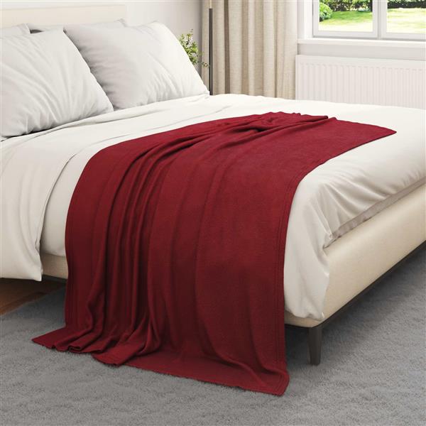 Grote foto vidaxl kleden 6 pcs bordeaux rood 170 x 130 cm fleece huis en inrichting bedden