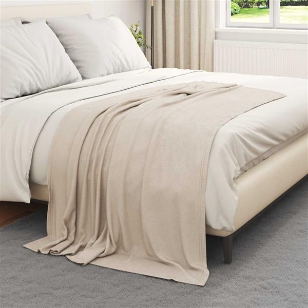 Grote foto vidaxl kleden 6 pcs beige 170 x 130 cm fleece huis en inrichting bedden
