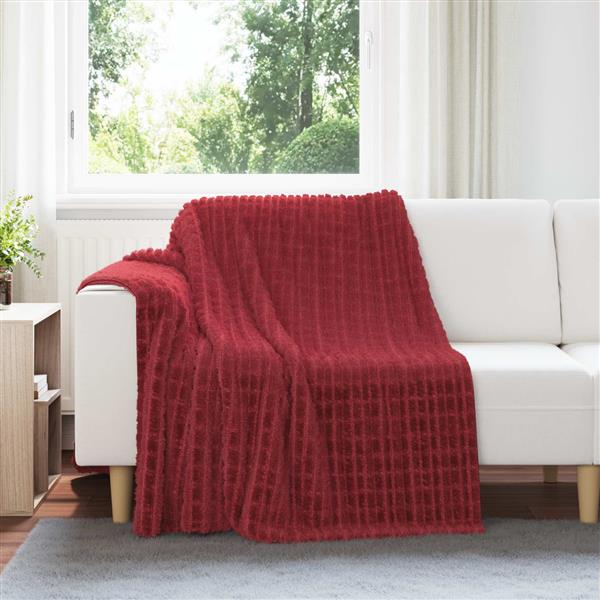Grote foto vidaxl kleden 6 pcs bordeaux rood 200 x 150 cm fleece huis en inrichting bedden