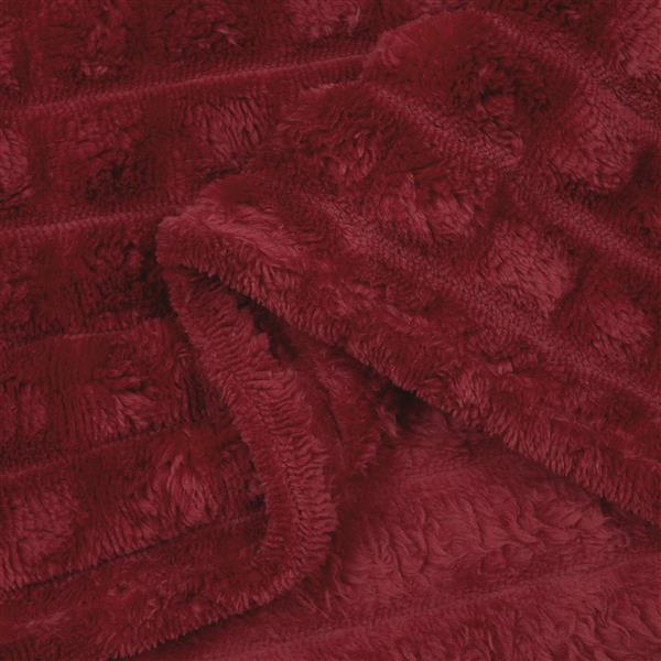 Grote foto vidaxl kleden 6 pcs bordeaux rood 200 x 150 cm fleece huis en inrichting bedden