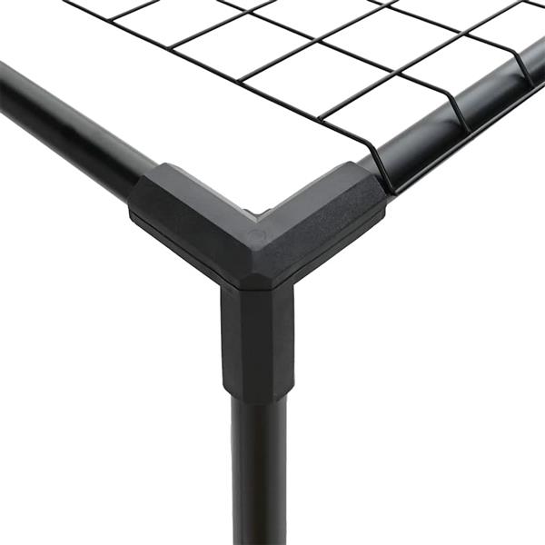 Grote foto vidaxl 3 laags plantenstandaard zwart 100 x 32 x 102 cm staal tuin en terras overige tuin en terras