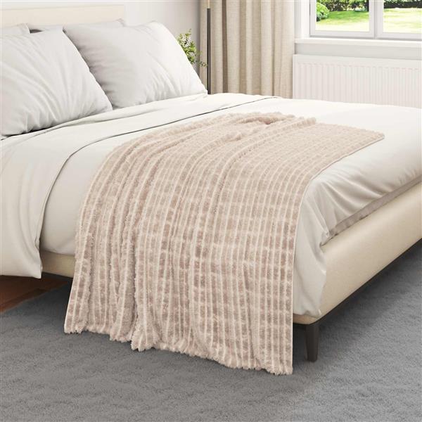 Grote foto vidaxl kleden 6 pcs beige 150 x 130 cm fleece huis en inrichting bedden