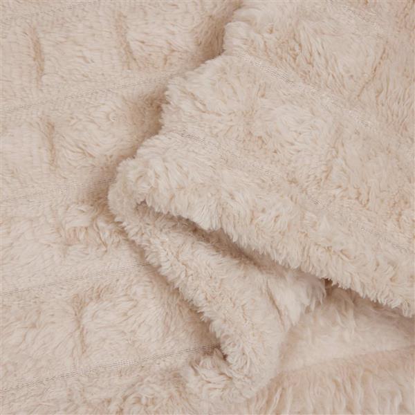 Grote foto vidaxl gooi deken beige 270 x 240 cm fleece huis en inrichting bedden