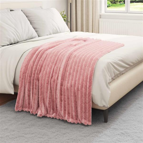Grote foto vidaxl kleden 6 pcs roze 150 x 130 cm fleece huis en inrichting bedden
