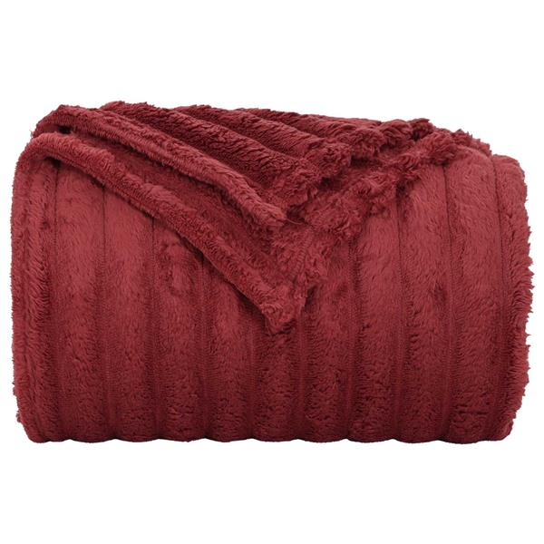 Grote foto vidaxl kleden 6 pcs bordeaux rood 200 x 150 cm fleece huis en inrichting bedden