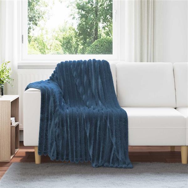 Grote foto vidaxl kleden 6 pcs marineblauw 150 x 130 cm fleece huis en inrichting bedden