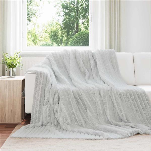 Grote foto vidaxl kleden 6 pcs grijs 240 x 220 cm fleece huis en inrichting bedden